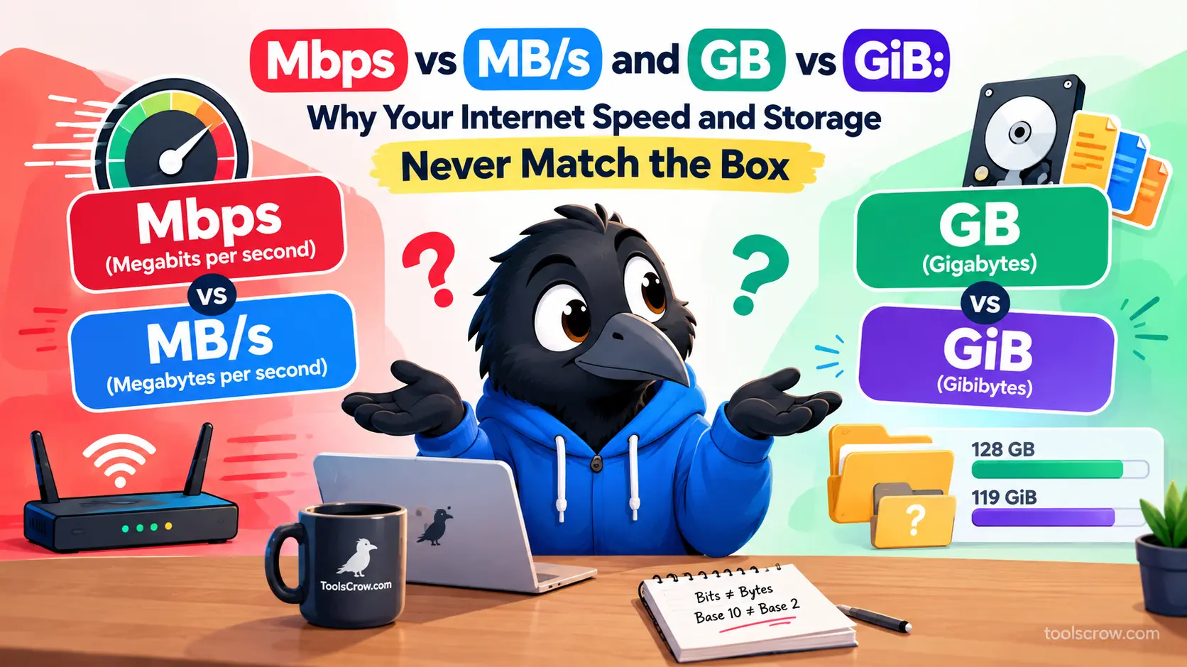 Mbps vs MB/s and GB vs GiB: Why Your Internet Speed and Storage Never Match the Box