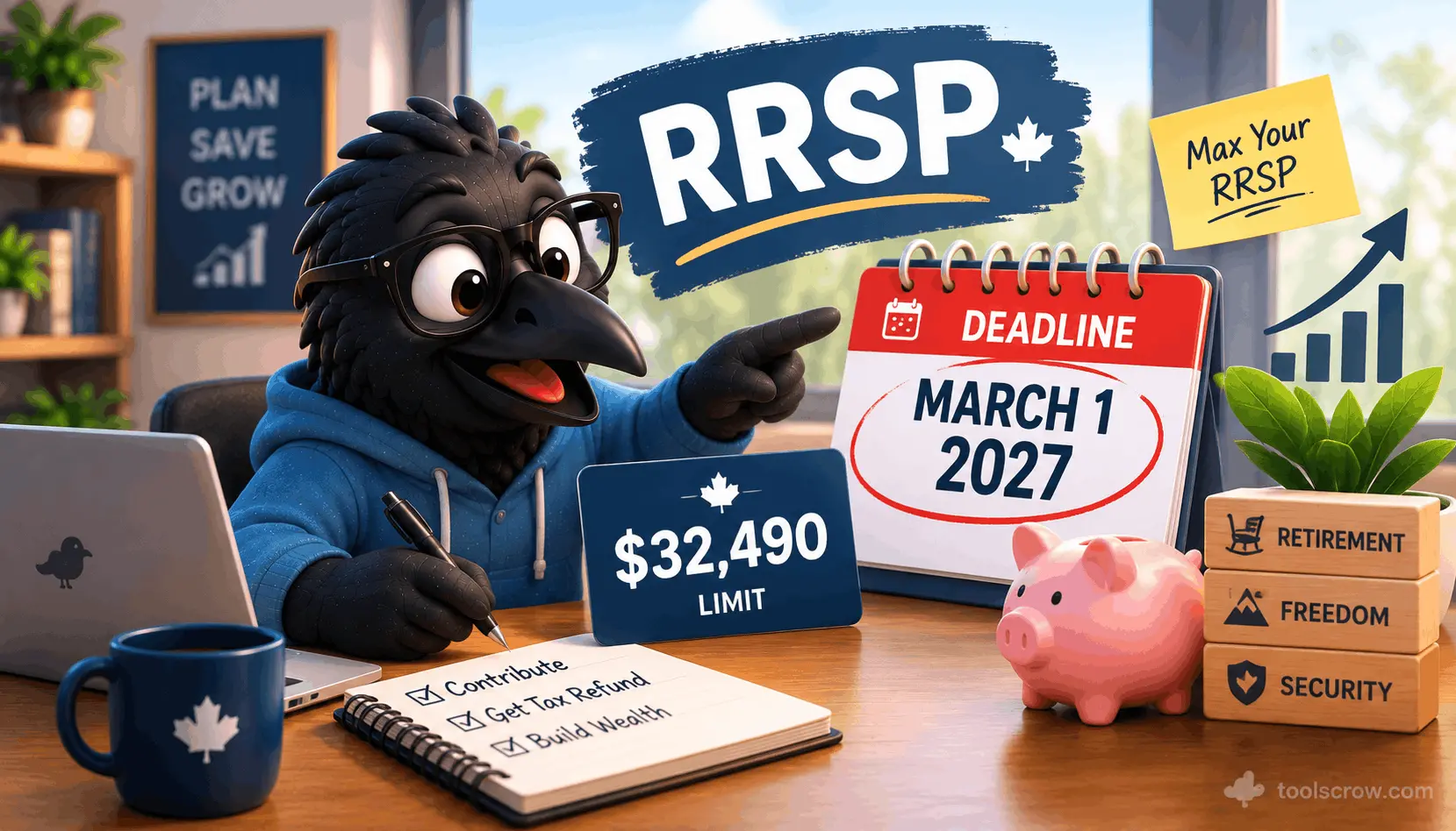 RRSP Deadline 2026: The Limit Is $32,490 — How to Max It Out Before March 1, 2027